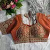 Tew Heavy Pure Italian Silk With Sequence Work Designer Blouse Wholesale Online